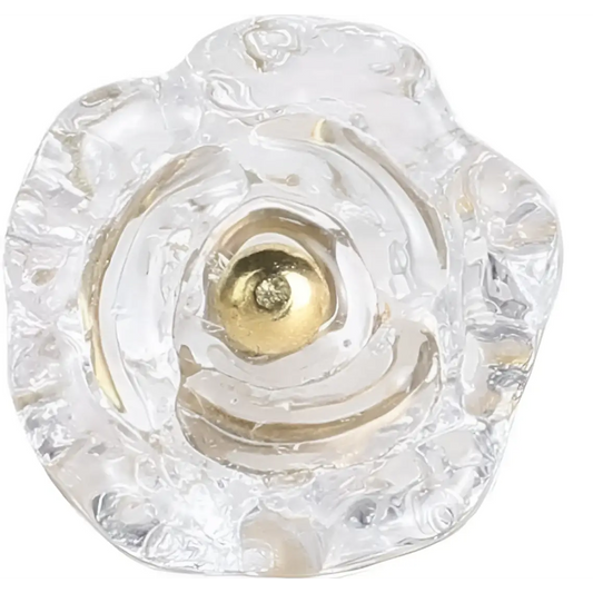 Clear Rose Glass Knob (each) - Perilla Home