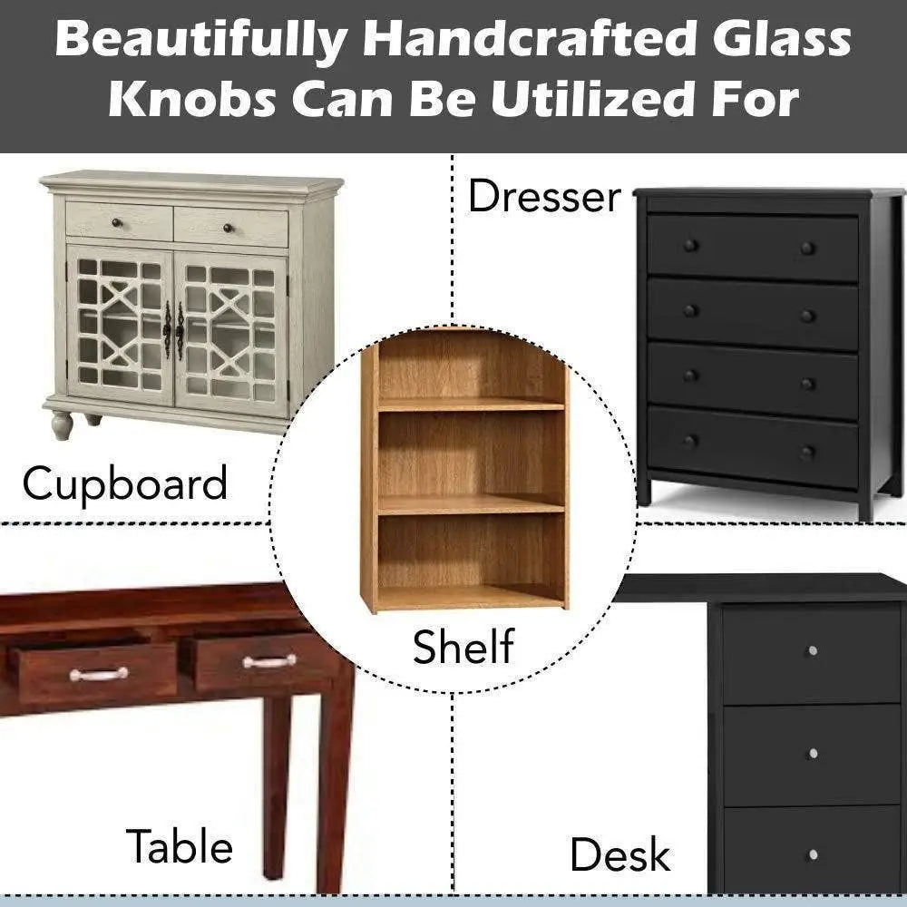 Clear Rose Glass Knob (each) - Perilla Home