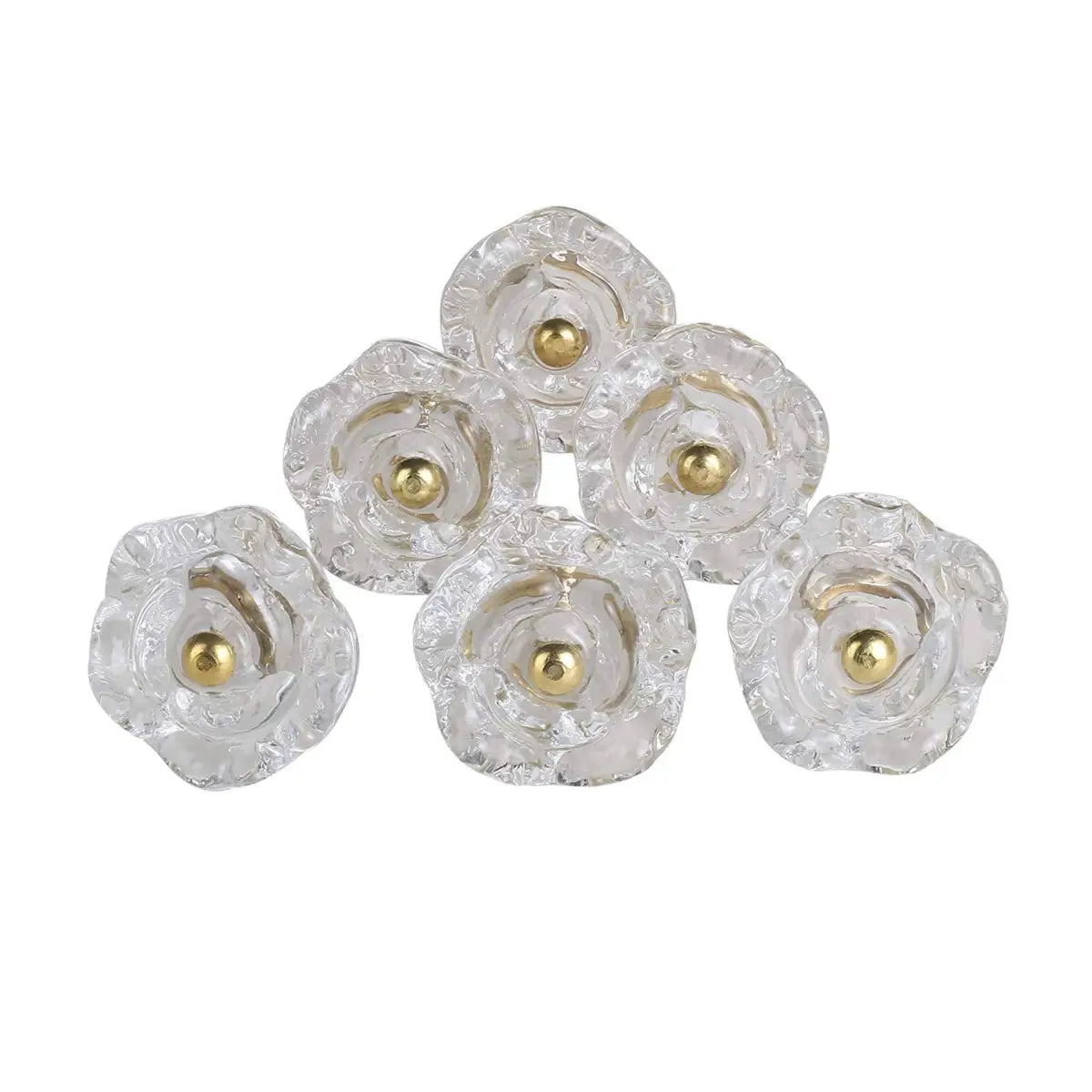 Clear Rose Glass Knob (each) - Perilla Home