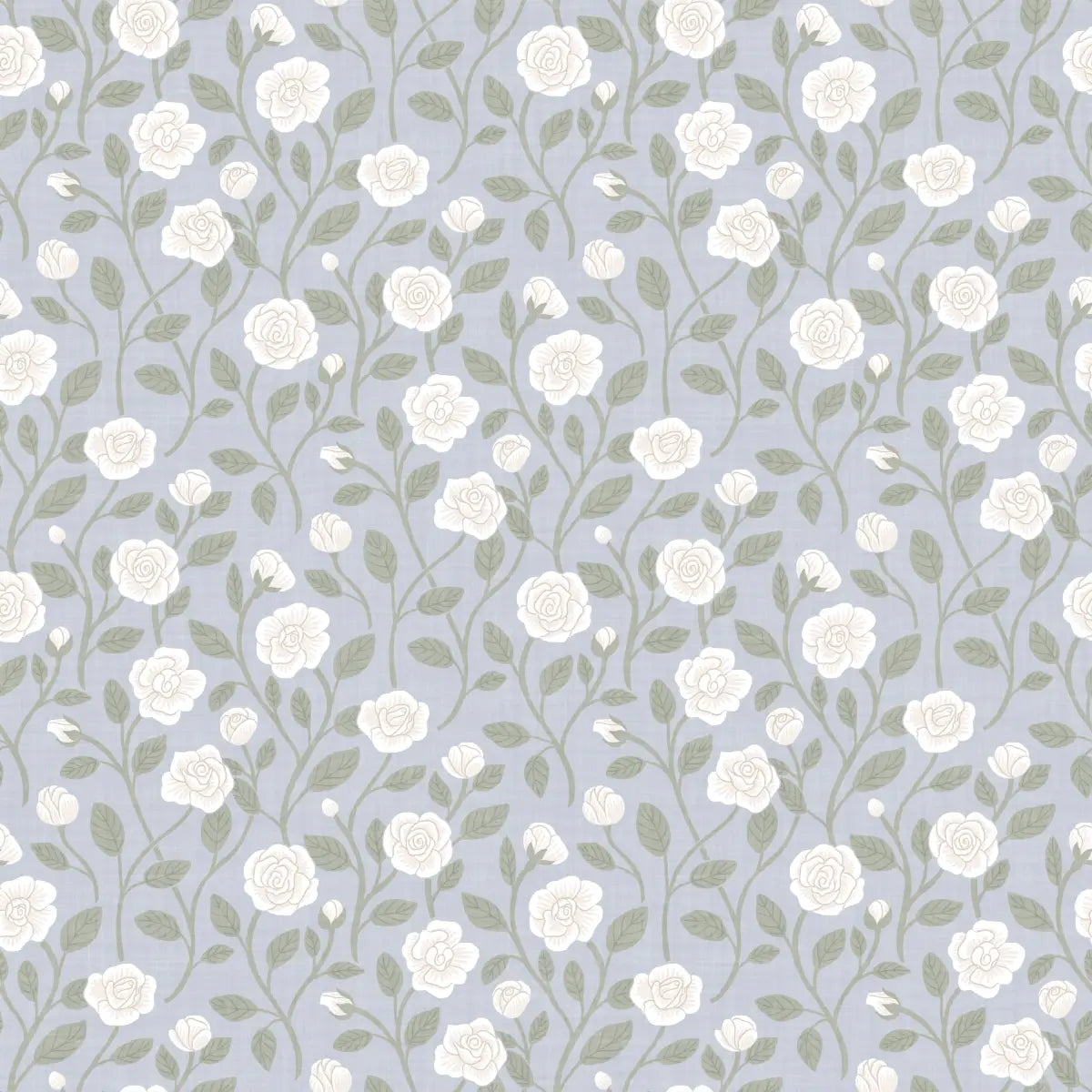 Clem Wallpaper - Gardenia Flowers - by Danielle Eneh - Loomwell Home Goods