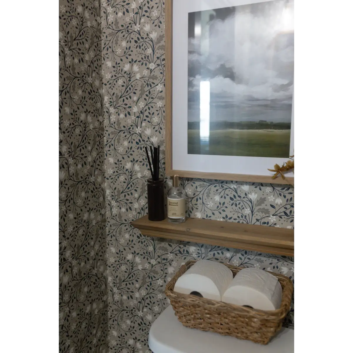 Clematis Wallpaper - Flowers and Vines - by Anna Black Creative - Loomwell Home Goods