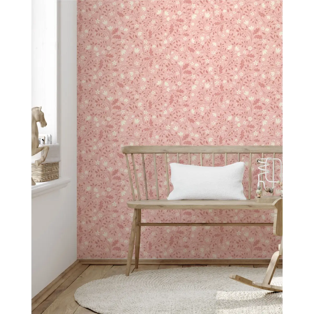 Clematis Wallpaper - Flowers and Vines - by Anna Black Creative - Loomwell Home Goods