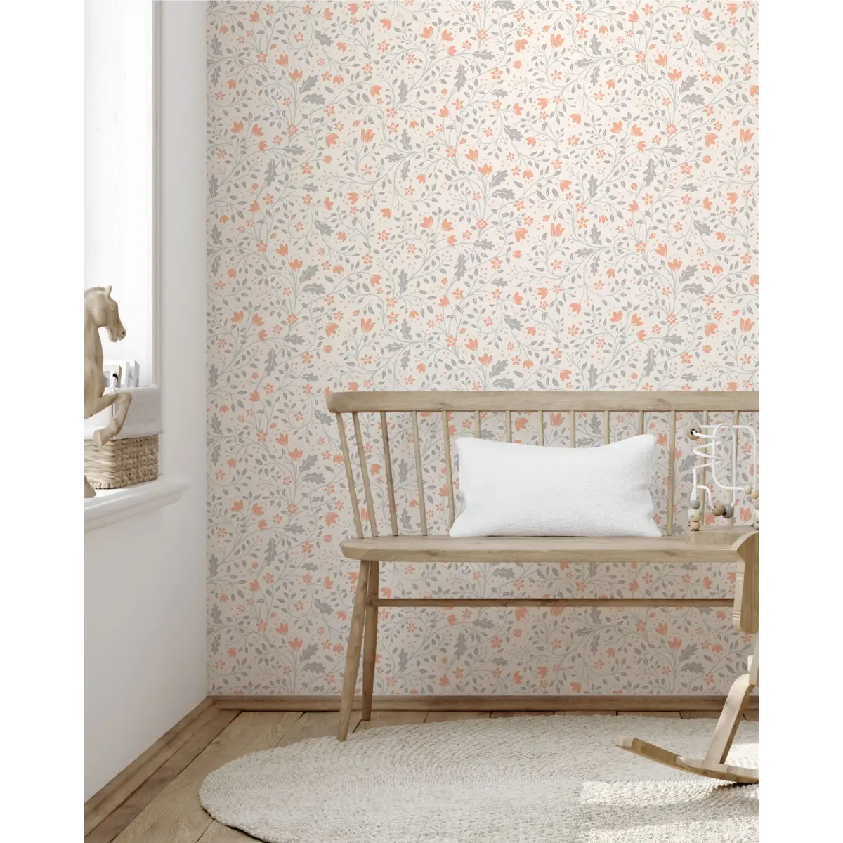 Clematis Wallpaper - Flowers and Vines - by Anna Black Creative - Loomwell Home Goods