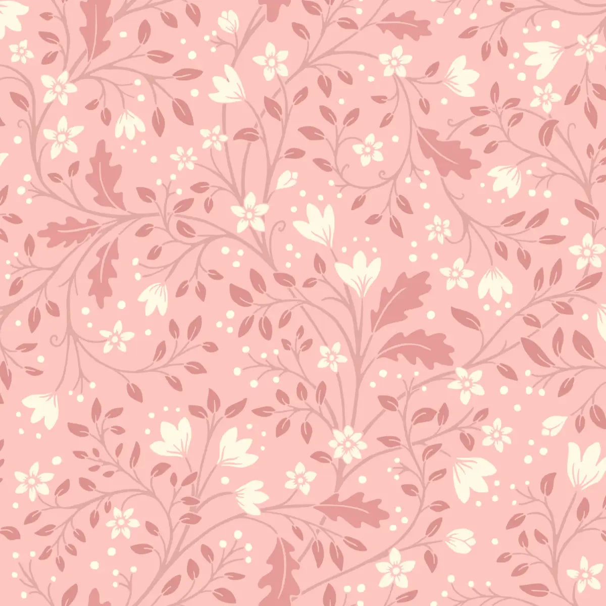 Clematis Wallpaper - Flowers and Vines - by Anna Black Creative - Sample 1 foot by 1 foot / Pink - Loomwell Home Goods
