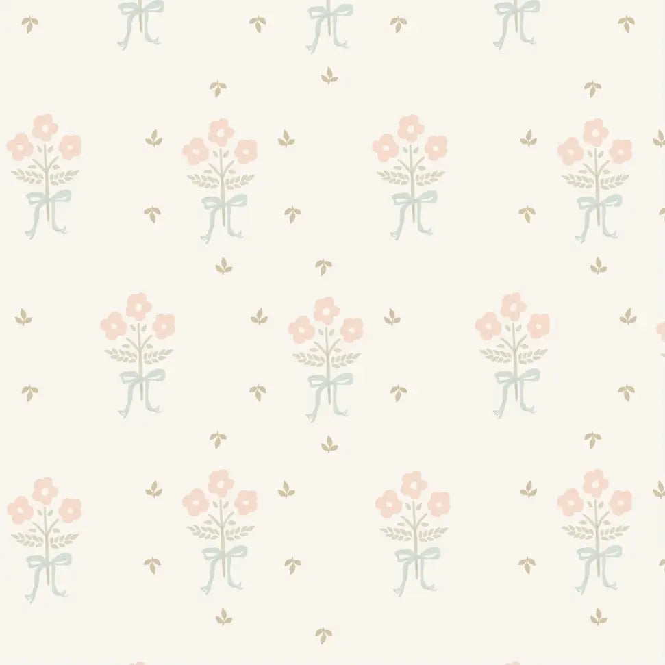 Clementine Wallpaper - Sweet Bouquet - by Celeste Clark - Sample 1 foot by 1 foot / Small Scale - Loomwell Home Goods