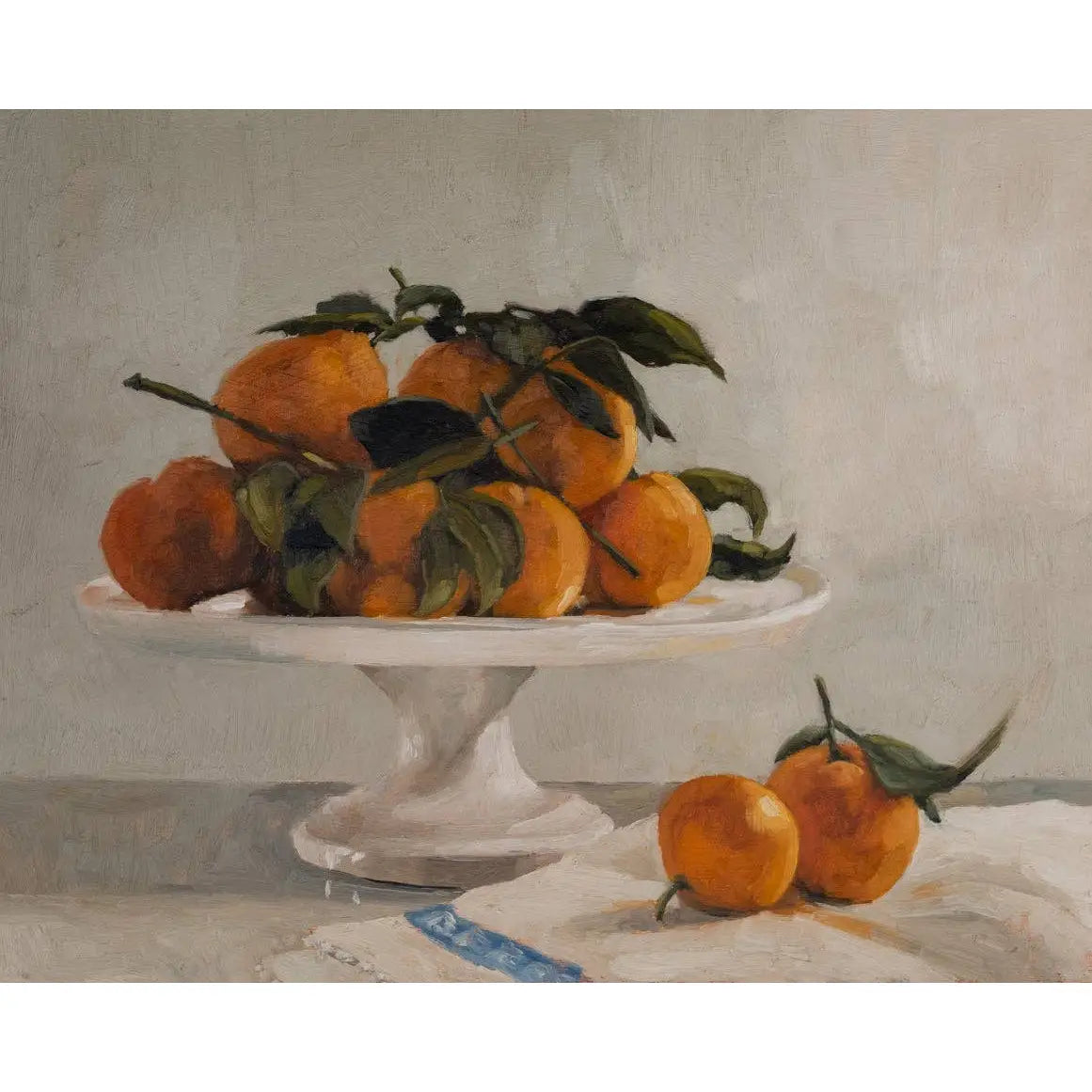 Art Print - Clementines and Cake Stand Painting - 5x7 - Miss Mustard Seed
