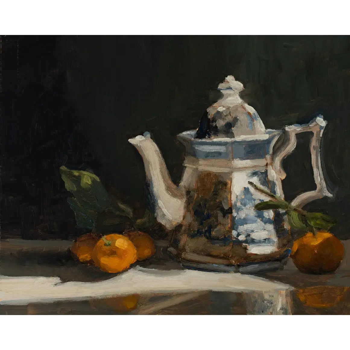 Art Print - Clementines and Teapot Painting - 5x7 - Miss Mustard Seed