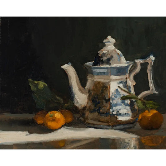 Art Print - Clementines and Teapot Painting - 5x7 - Miss Mustard Seed
