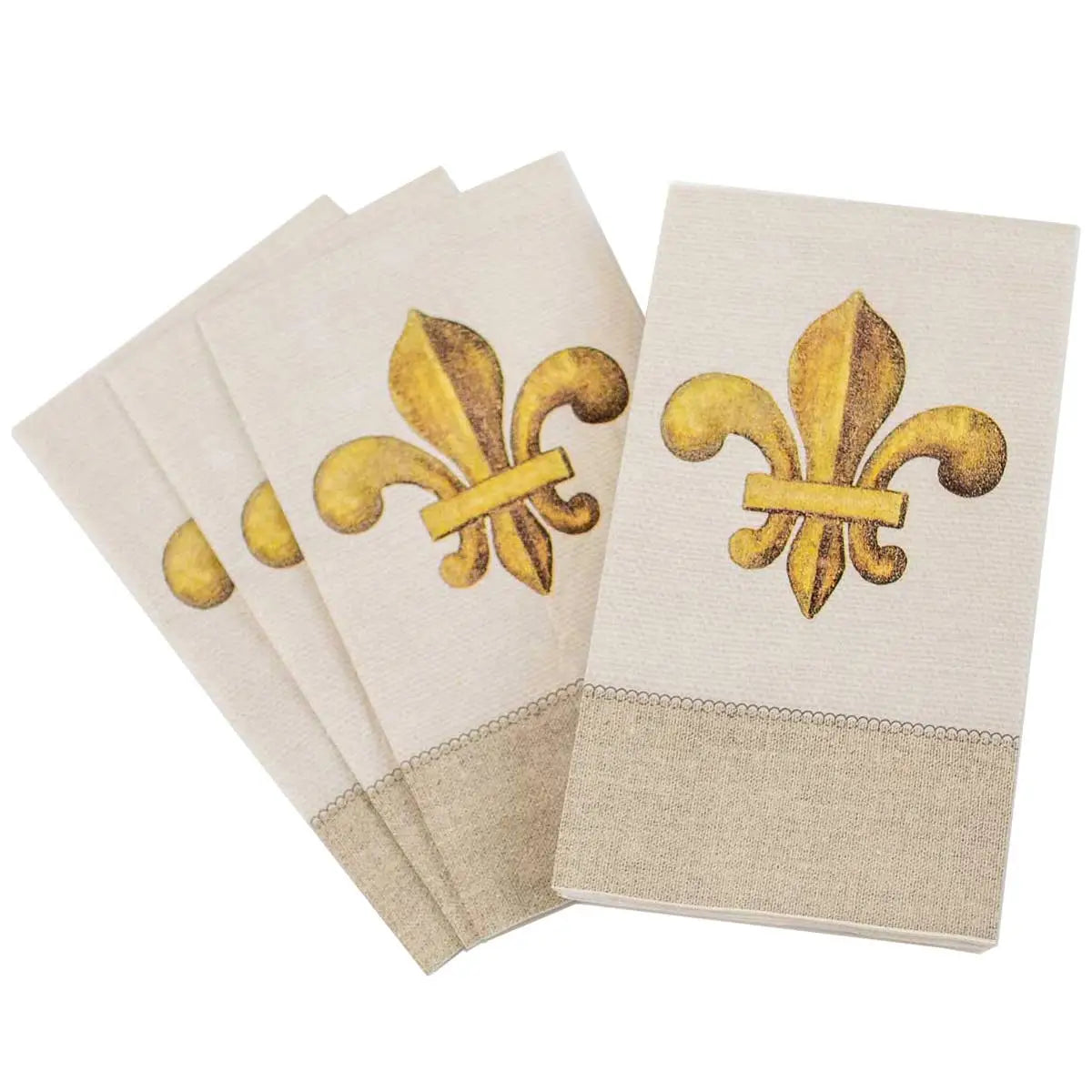 Guest Napkins - Gold Fleur de Lis - The Royal Standard