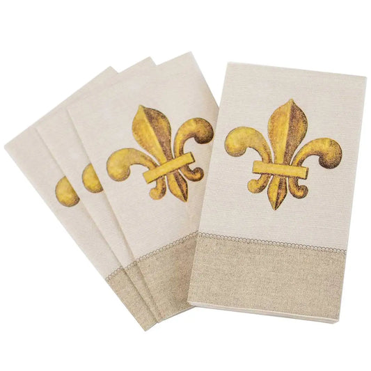 Guest Napkins - Gold Fleur de Lis - The Royal Standard