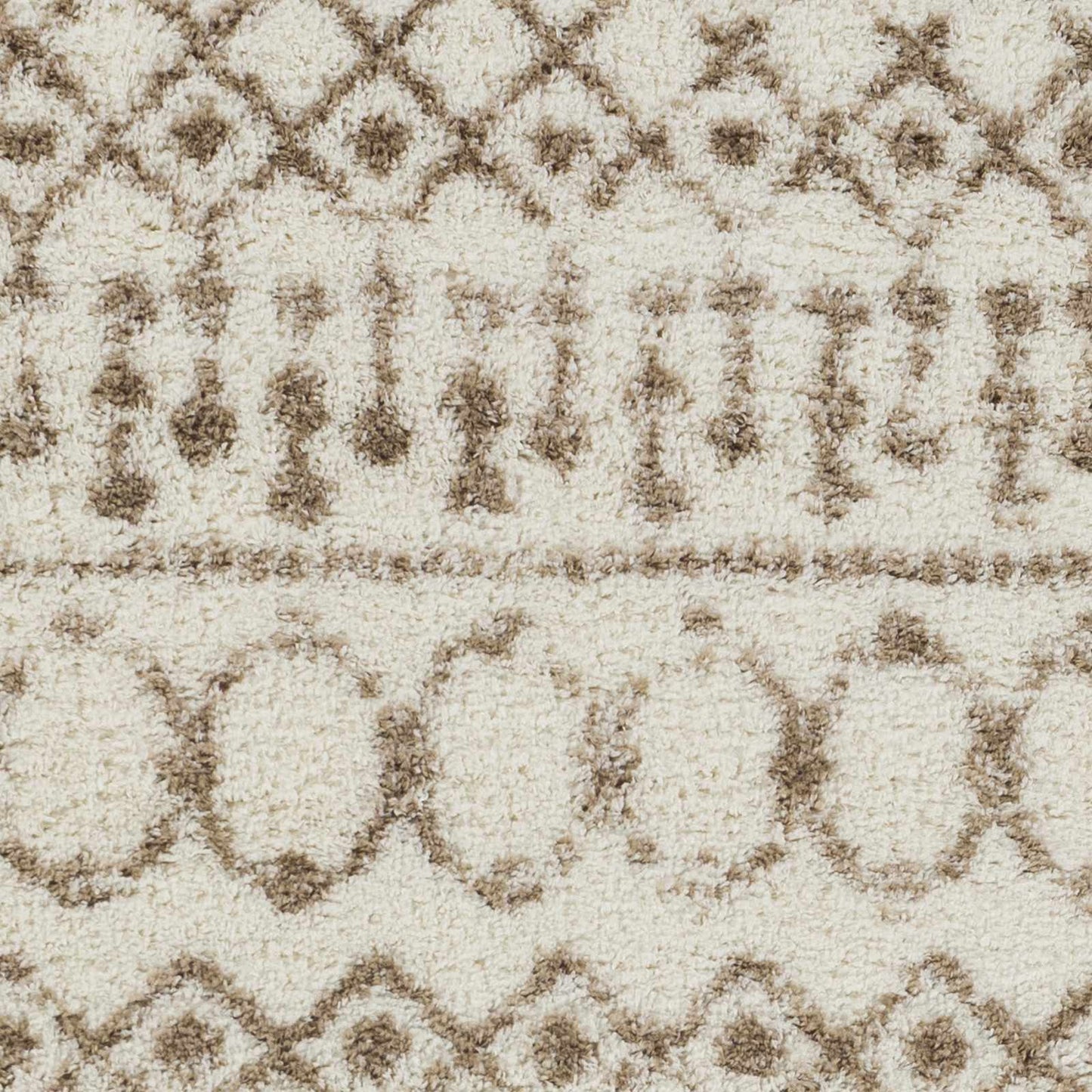 Monarch Cream&Tan Trellis Plush Rug