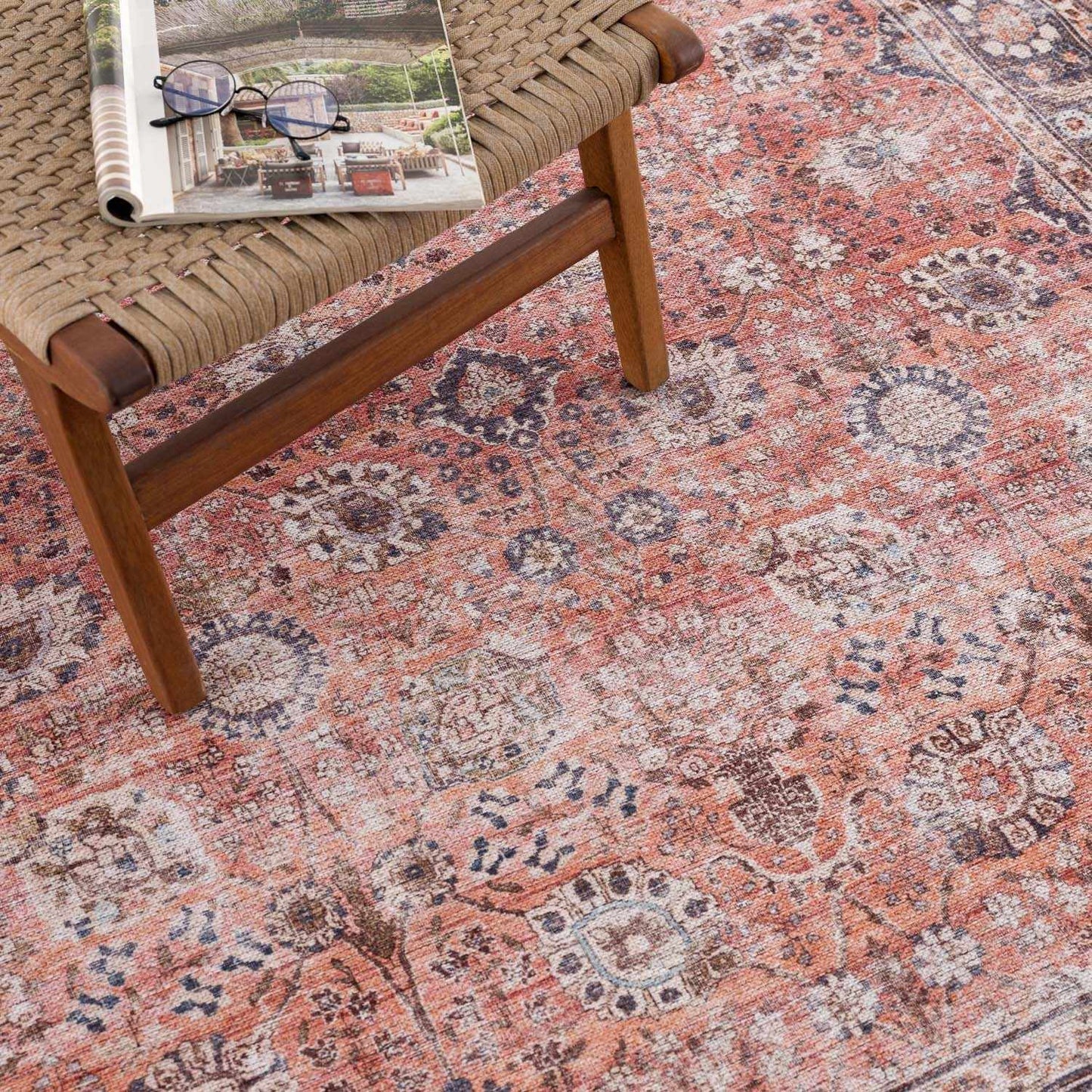 Ganyangan Red Washable Rug - Boutique Rugs