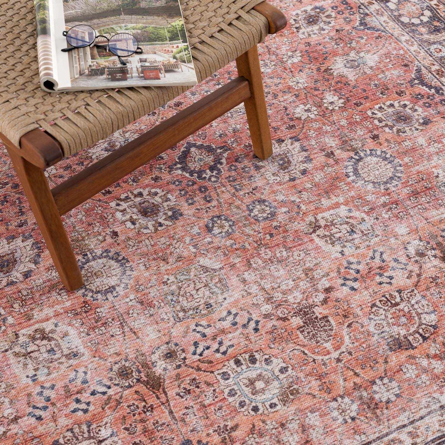 Ganyangan Red Washable Rug - Boutique Rugs