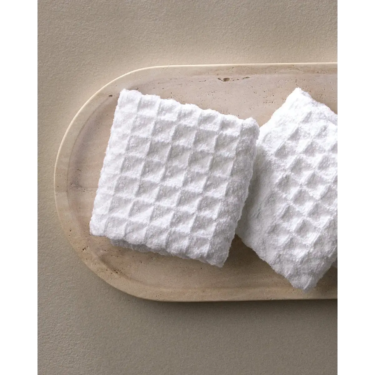 Luxury Waffle Washcloth Set - Cloud - Set of 3 - Geometry