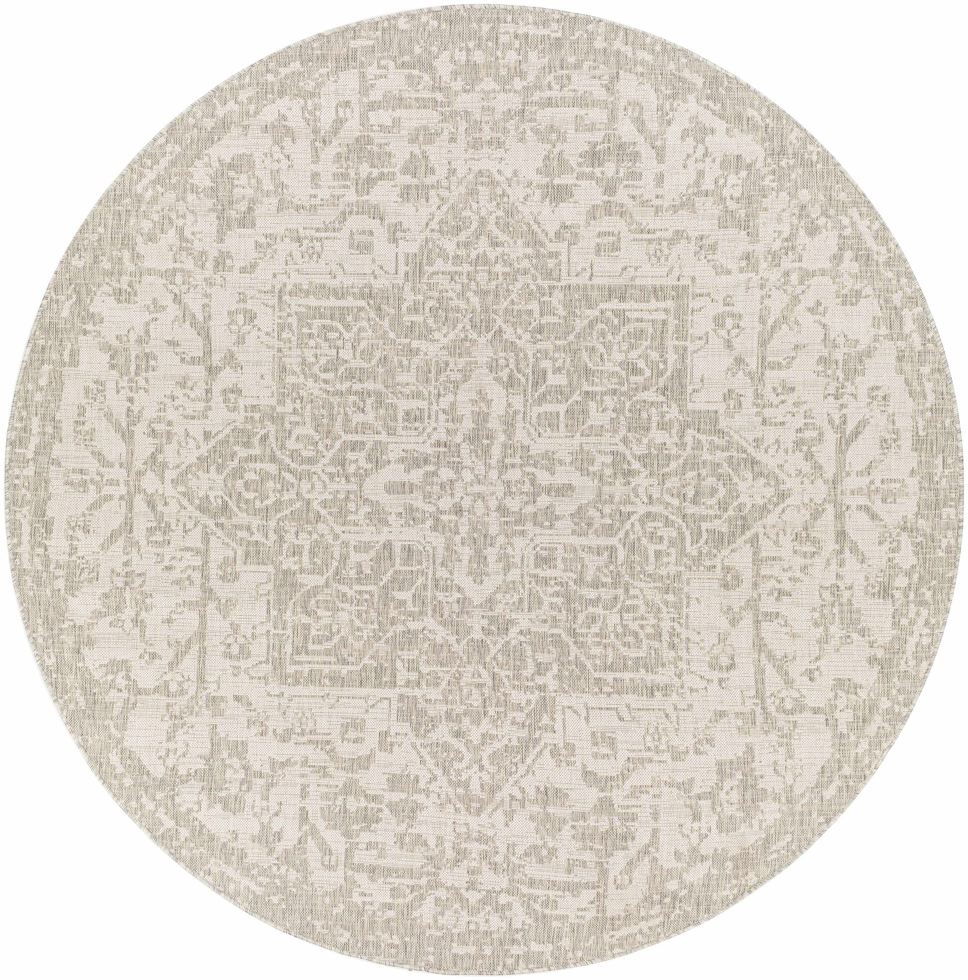 Beige Kilmacolm Outdoor Rug - 7’10’’ x 7’10’’ Round - Boutique Rugs