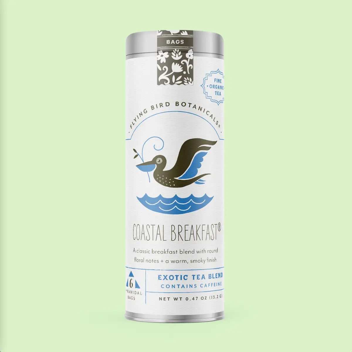 Coastal Breakfast – 6 Tea Bag Tin - Flying Bird Botanicals