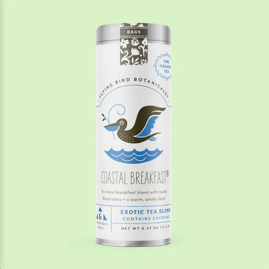Coastal Breakfast – 6 Tea Bag Tin - Flying Bird Botanicals