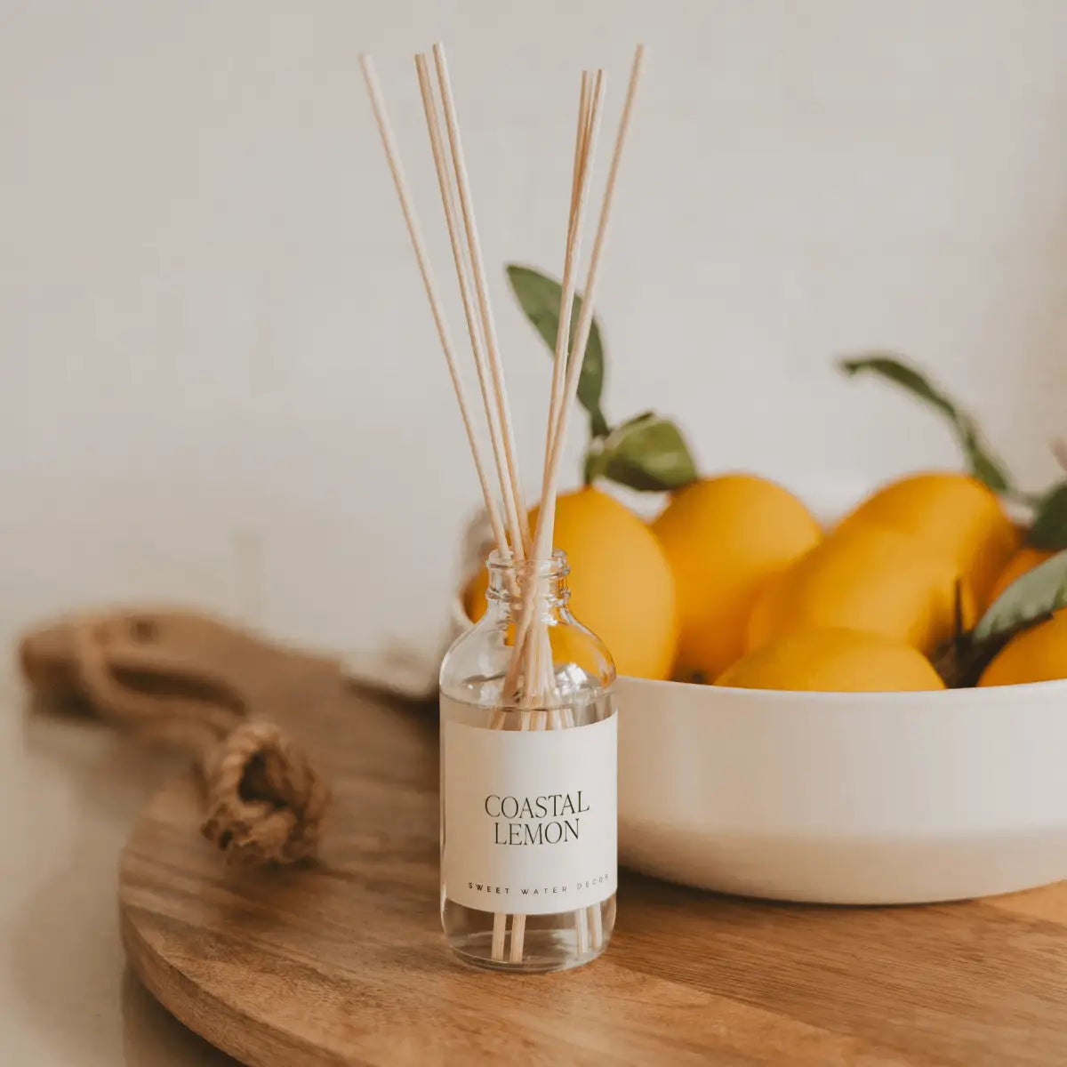 Coastal Lemon Clear Reed Diffuser - Sweet Water Decor