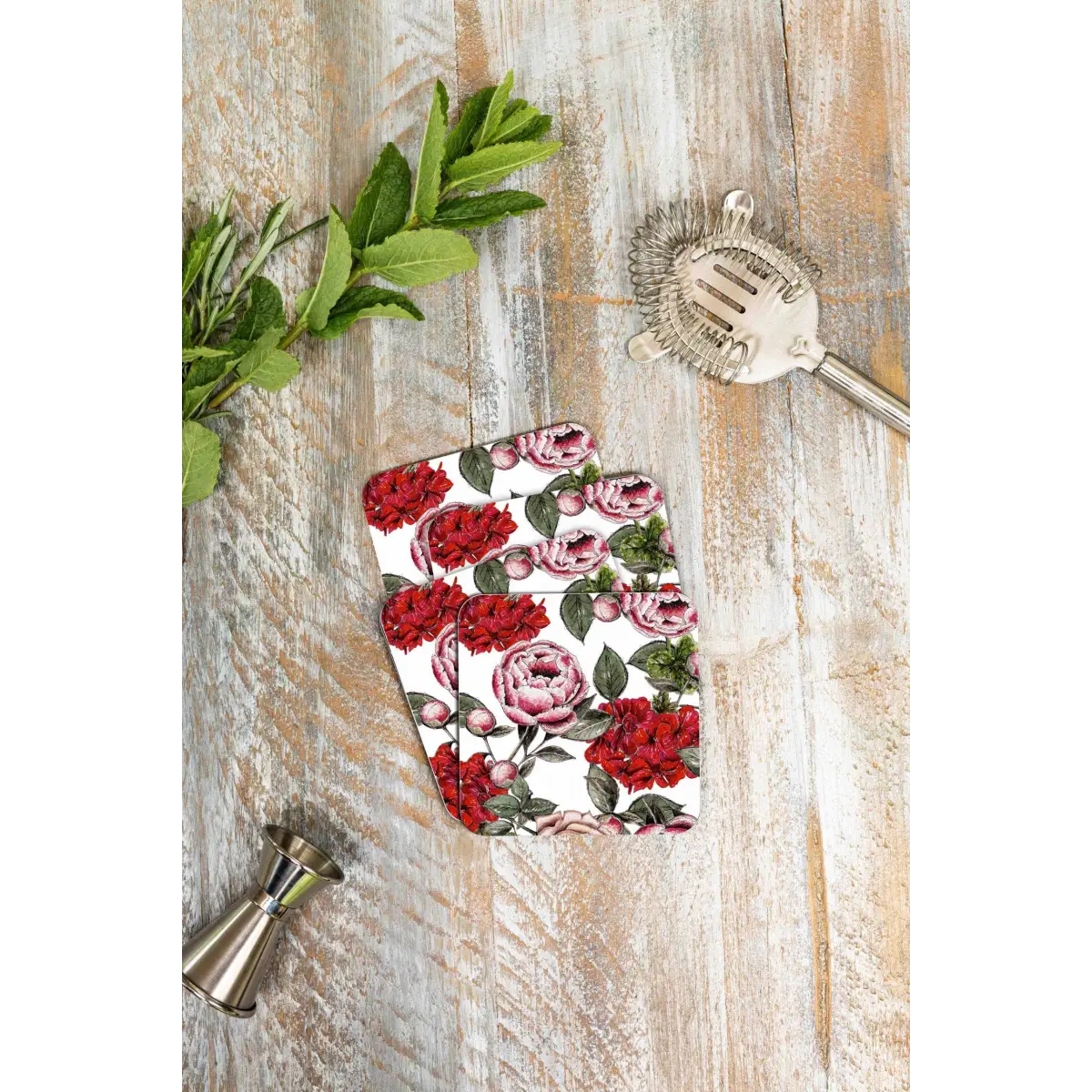 Coaster Set - In Full Bloom - Set Of 4 Coasters - Toasted Crumpet (US Duties Paid)