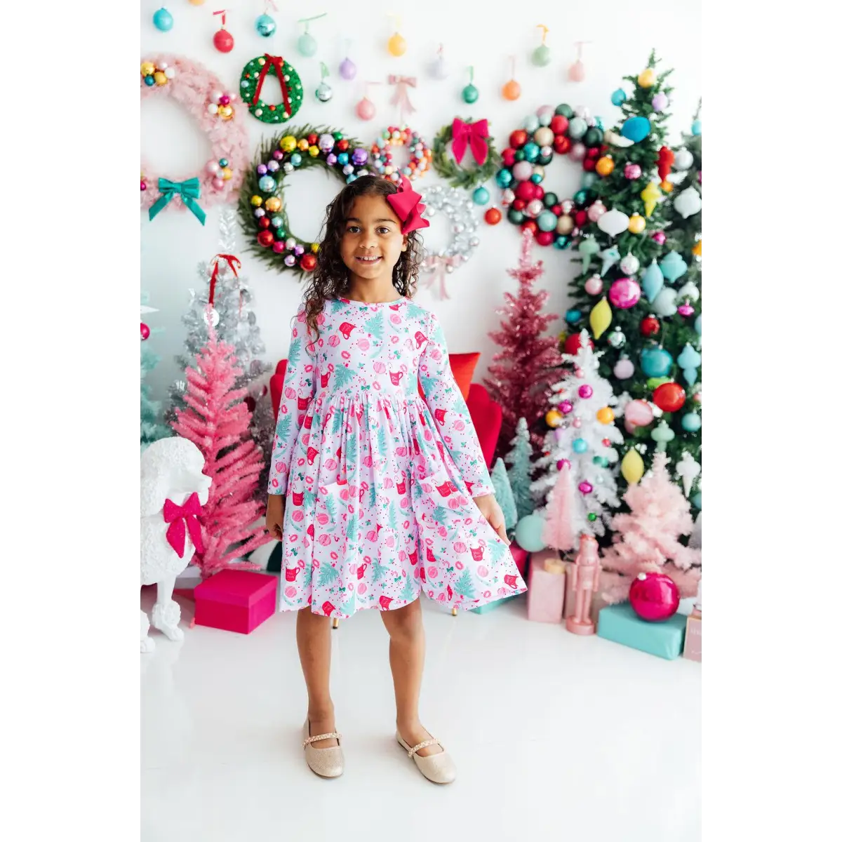 Pocket Twirl Dress - Cocoa Kisses - Christmas - Mila & Rose ®