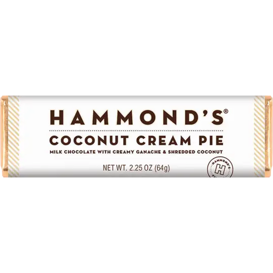 Coconut Cream Pie - Milk Chocolate Candy Bar - Hammond’s Candies