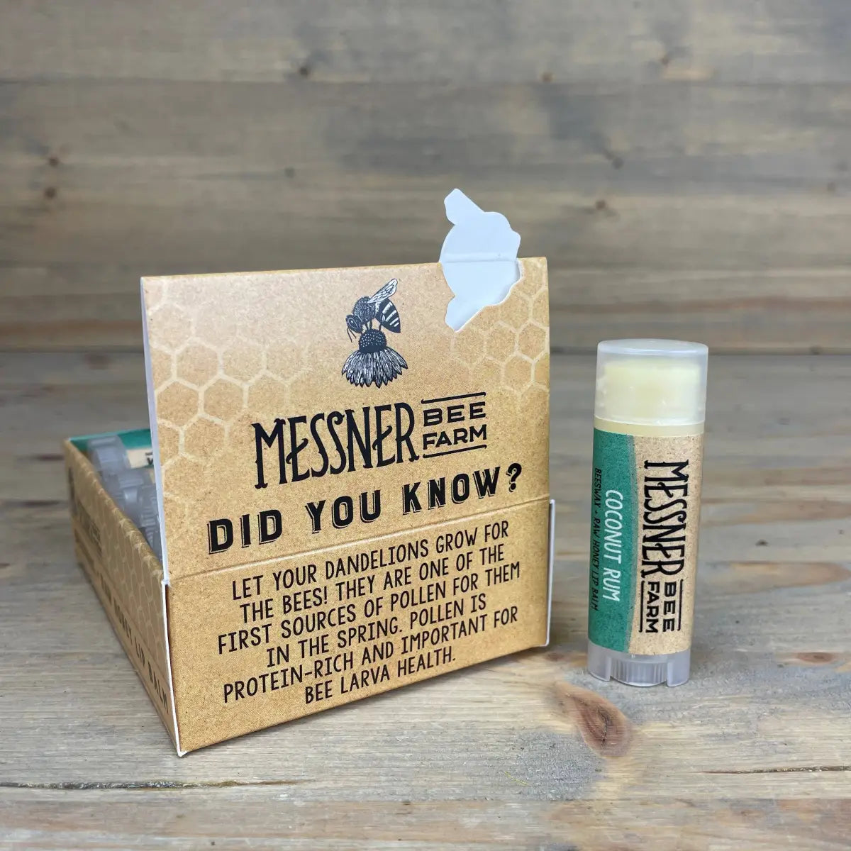 Lip Balm - Coconut Rum - Handmade with Beeswax - Messner Bee Farm