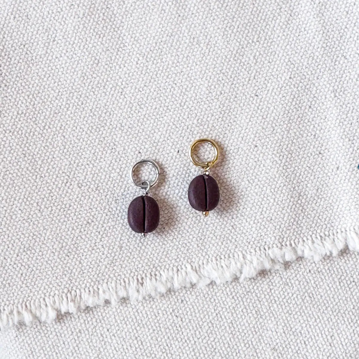 Coffee Bean Charm - Bracelet or Necklace - Bel Kai