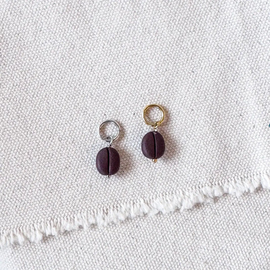 Coffee Bean Charm - Bracelet or Necklace - Bel Kai
