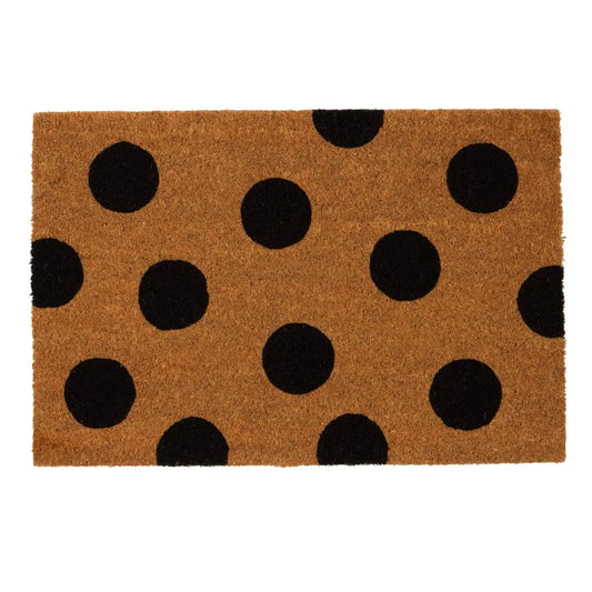 Coir Door Mat - Polka Dot - Rinkit Ltd