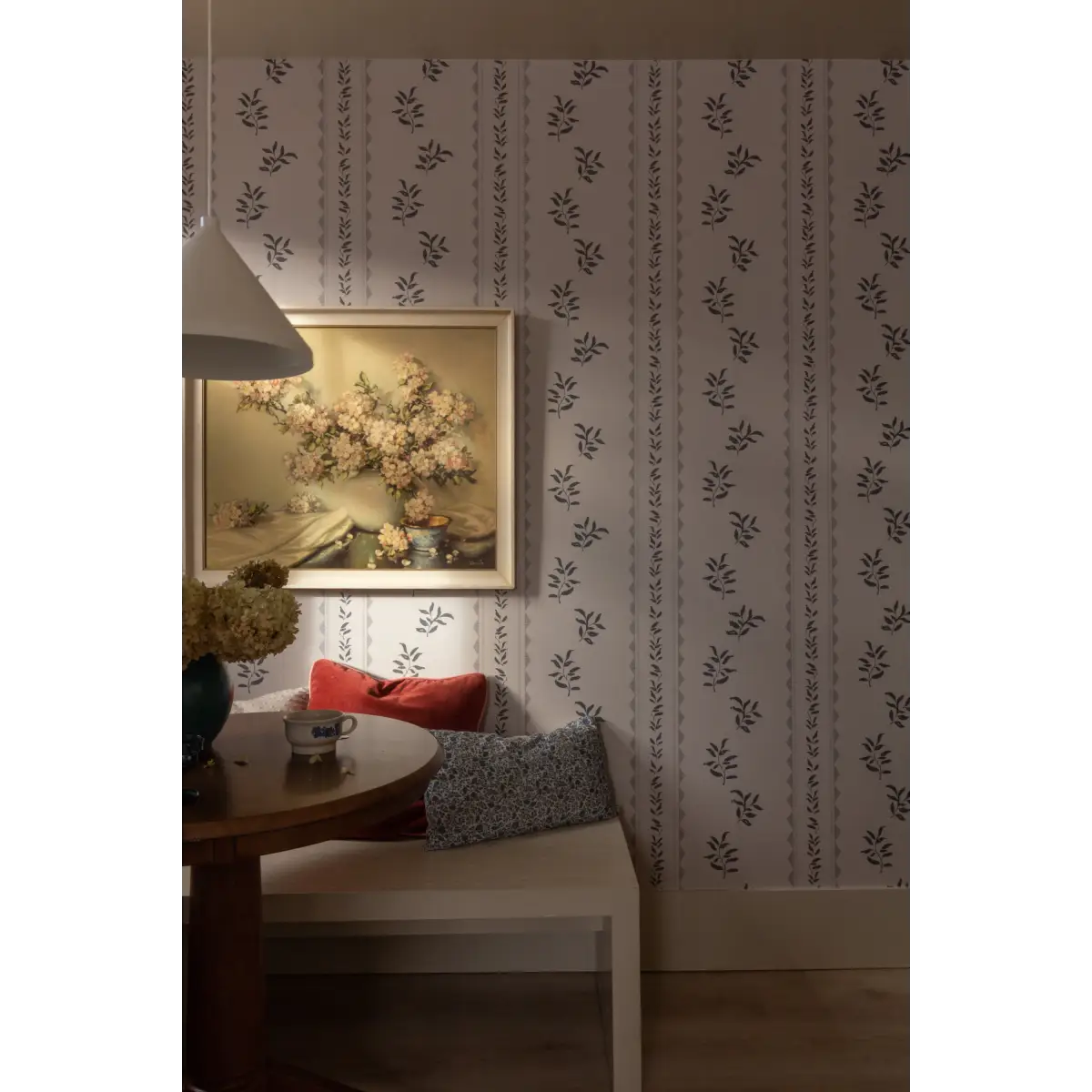 Colleen Wallpaper - Leafy Stripe - by Gabriela Dachin - Loomwell Home Goods