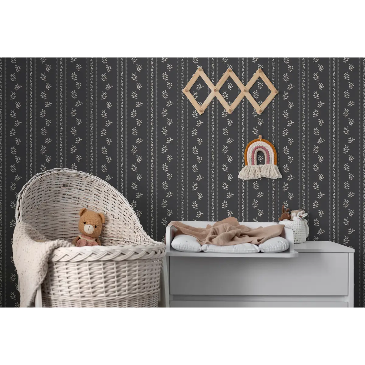 Colleen Wallpaper - Leafy Stripe - by Gabriela Dachin - Loomwell Home Goods