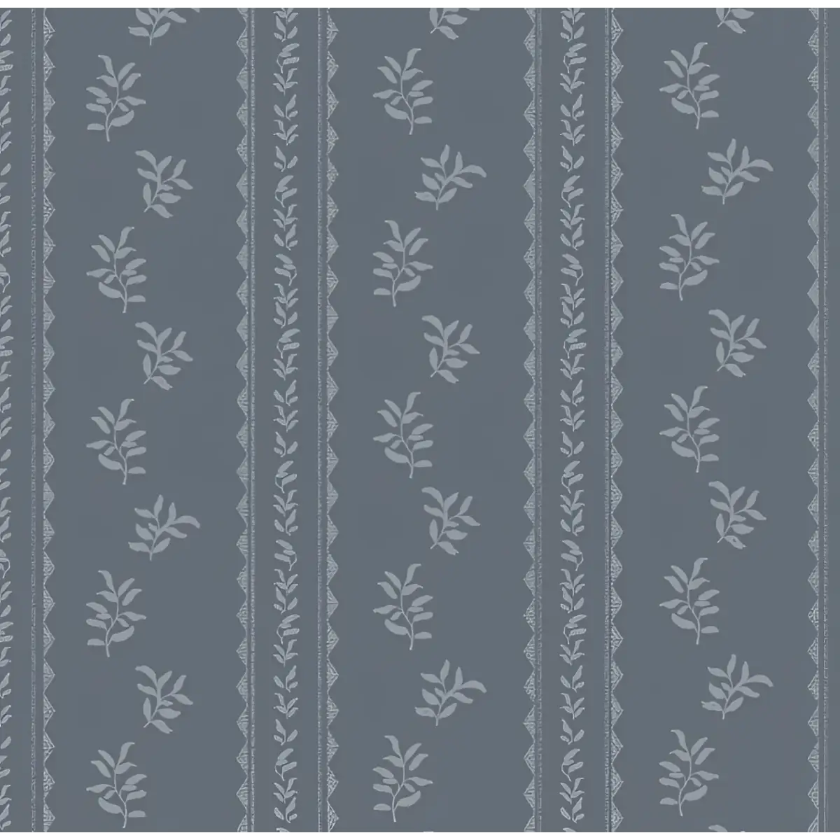 Colleen Wallpaper - Leafy Stripe - by Gabriela Dachin - Sample 1 foot by 1 foot / Blue - Loomwell Home Goods