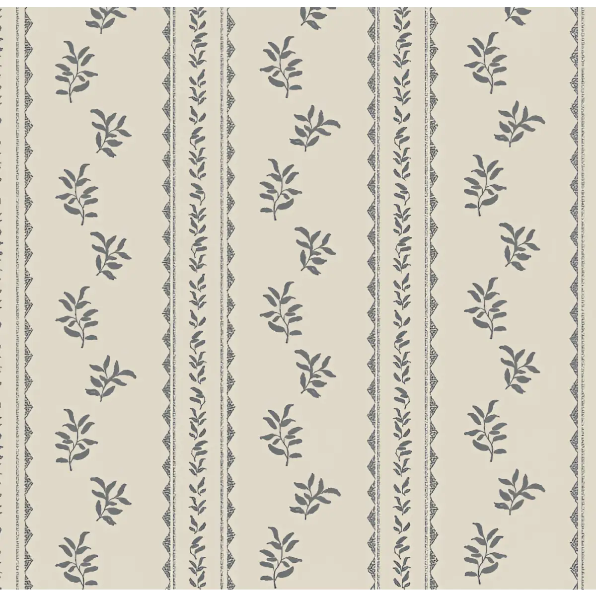 Colleen Wallpaper - Leafy Stripe - by Gabriela Dachin - Sample 1 foot by 1 foot / Gray - Loomwell Home Goods