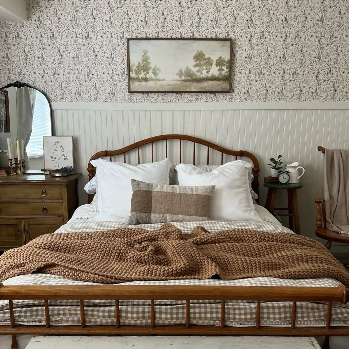 Collins Wallpaper - Foxgloves Line Drawings - by Of Lilies and Fields - Loomwell Home Goods