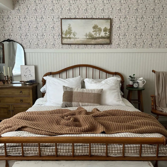 Collins Wallpaper - Foxgloves Line Drawings - by Of Lilies and Fields - Loomwell Home Goods