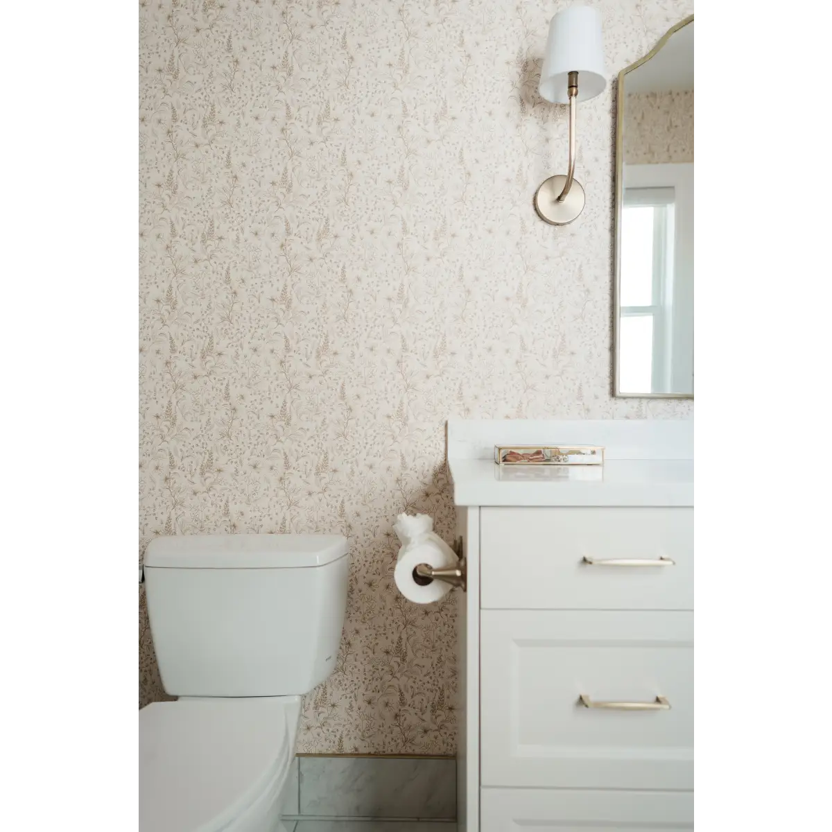 Collins Wallpaper - Foxgloves Line Drawings - by Of Lilies and Fields - Loomwell Home Goods