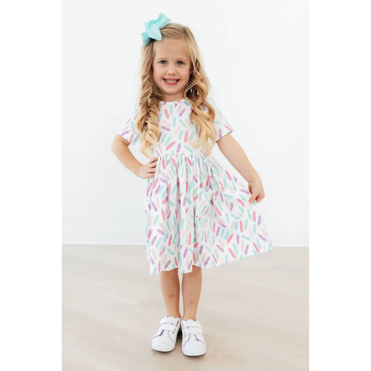Pocket Twirl Dress - Color Crayons for School - Mila & Rose ®