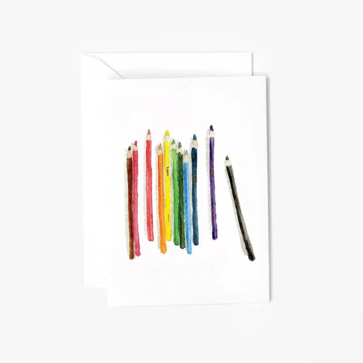 Mini Notecard - Colored Pencils - Gift Enclosure - emily lex studio