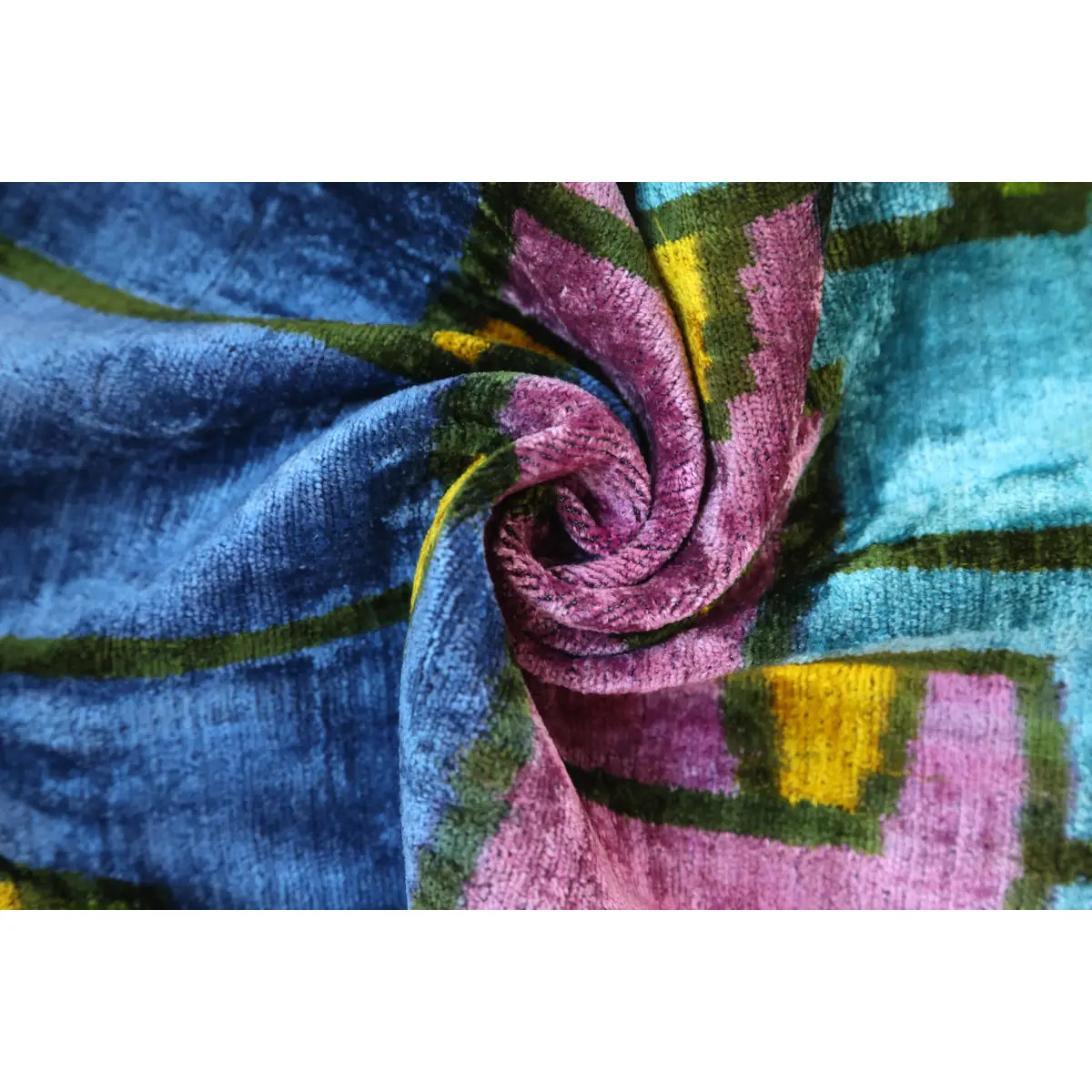 Luxury Velvet Pillow – Handmade Colorful Abstract 16x24 Lumbar - Canvello