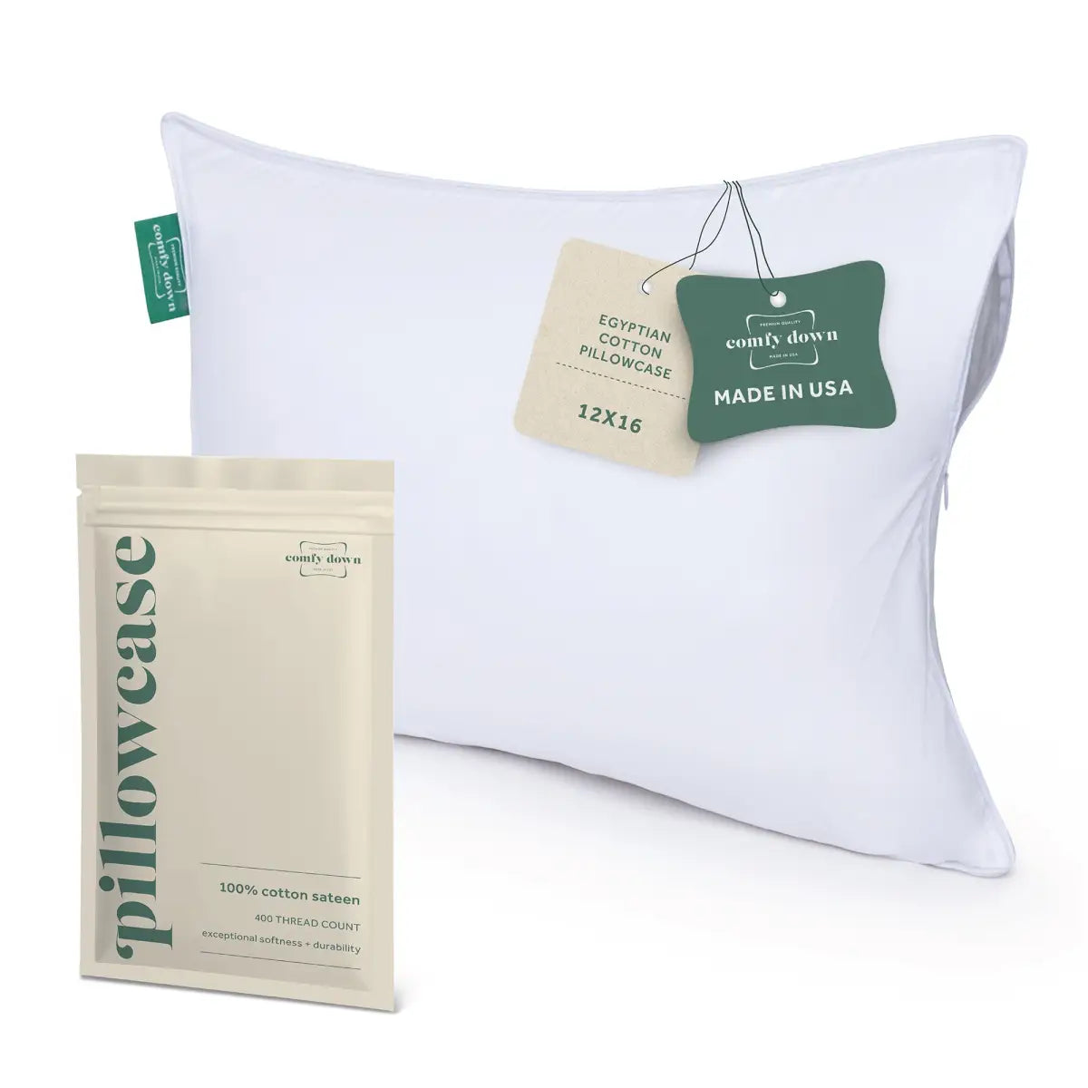 ComfyDown Pillowcase for Toddler & Travel Pillows – Zipper Closure - ComfyDown