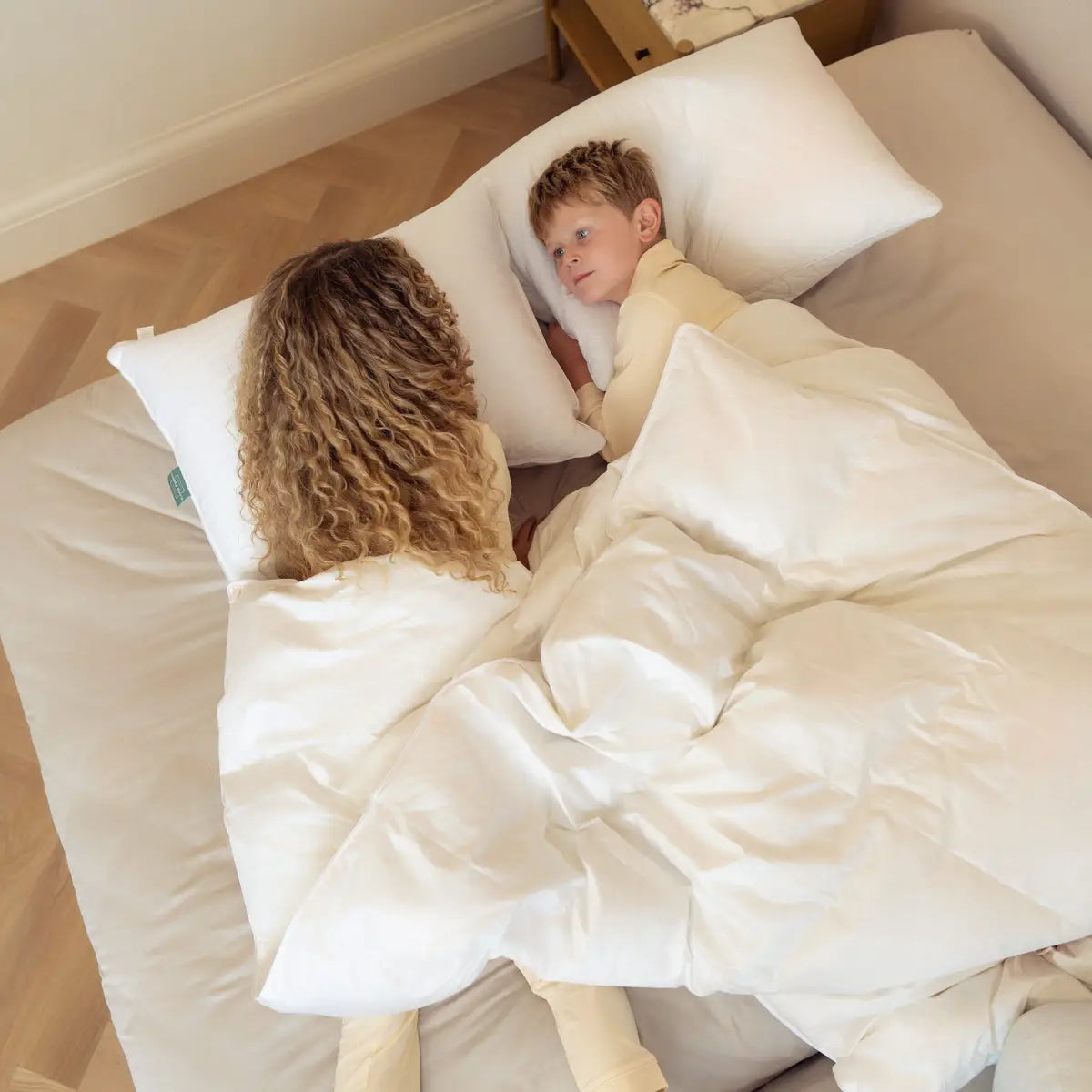 ComfyPlush Supportive Bed Pillow Premium Down and Feather Fill - ComfyDown