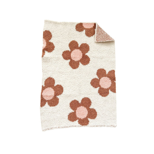 Mini Blanket - Daisy Caramel/Pink - Harp Angel Boutique