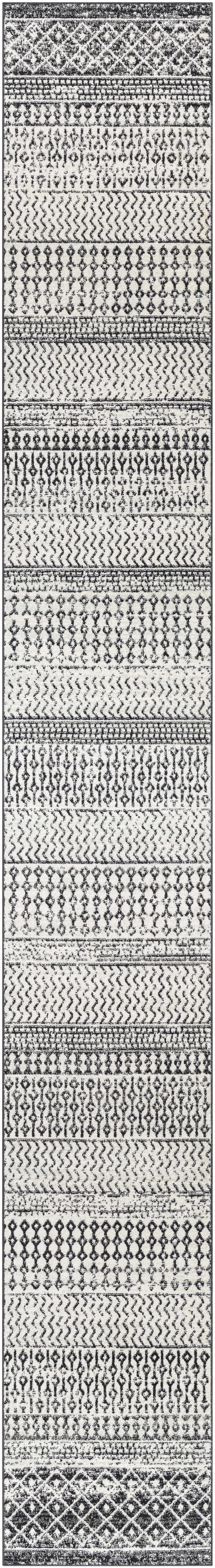 Constantin Black & White All Over Rug - 2’7’’ x 20’ Runner - Boutique Rugs