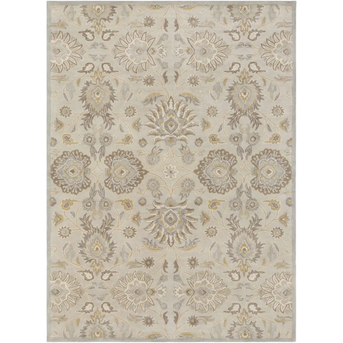 Conesus Hand Tufted Ivory & Taupe Wool Rug - * 8’ x 11’ Rectangle - Boutique Rugs