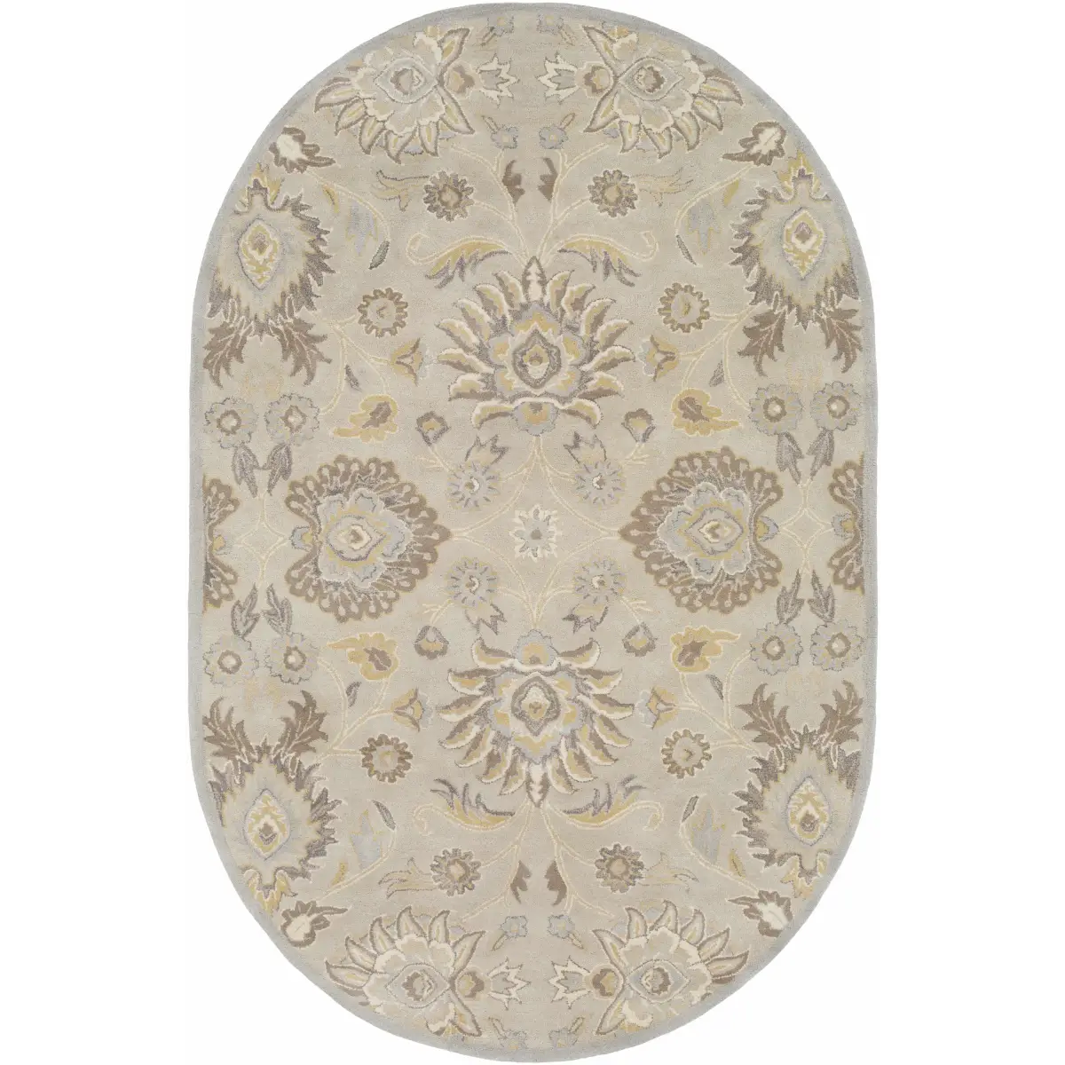 Conesus Hand Tufted Ivory & Taupe Wool Rug - Boutique Rugs