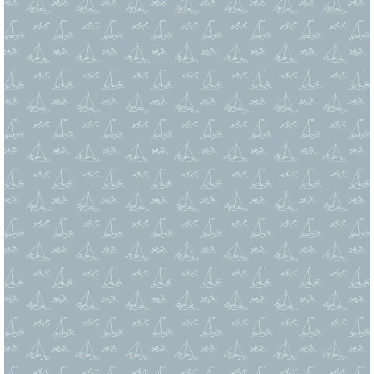 Conrad Wallpaper - Subtle Sailboats - Coastal Cottage - by Lauren Blair Hersey - Loomwell Home Goods