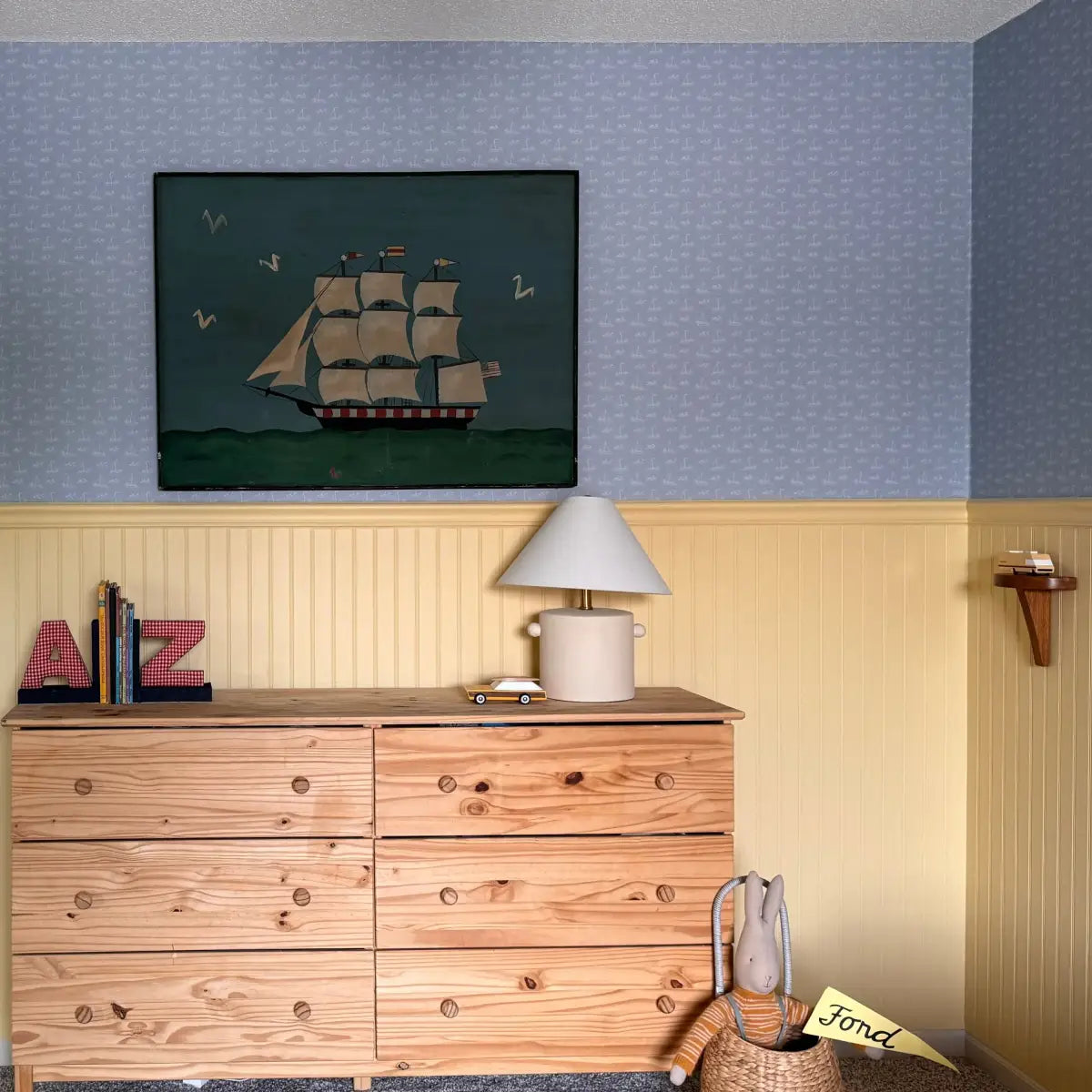 Conrad Wallpaper - Subtle Sailboats - Coastal Cottage - by Lauren Blair Hersey - Loomwell Home Goods