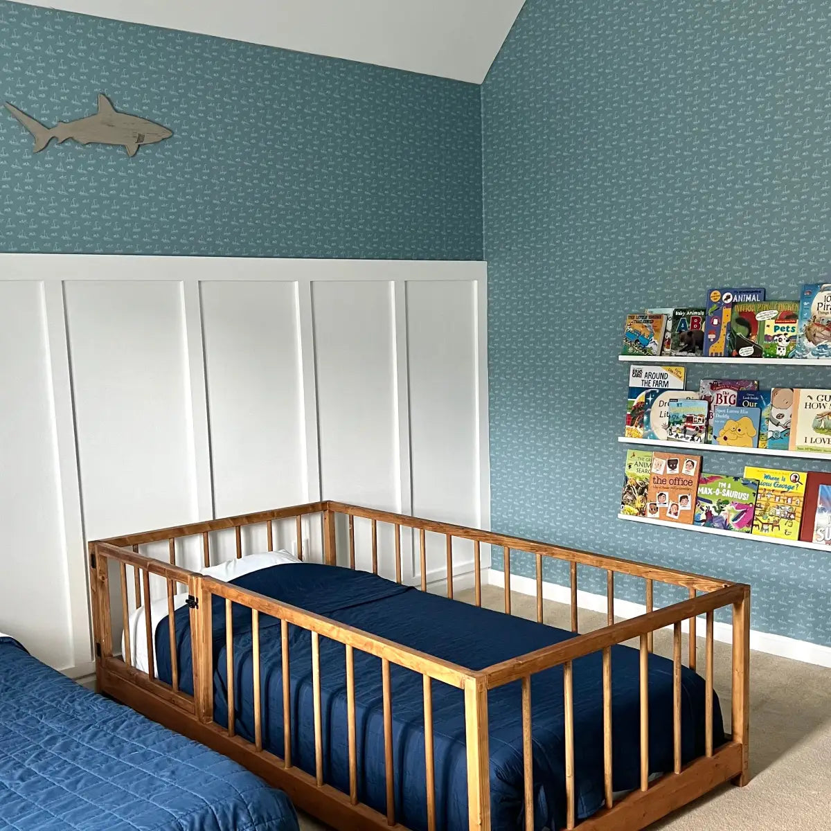 Conrad Wallpaper - Subtle Sailboats - Coastal Cottage - by Lauren Blair Hersey - Loomwell Home Goods