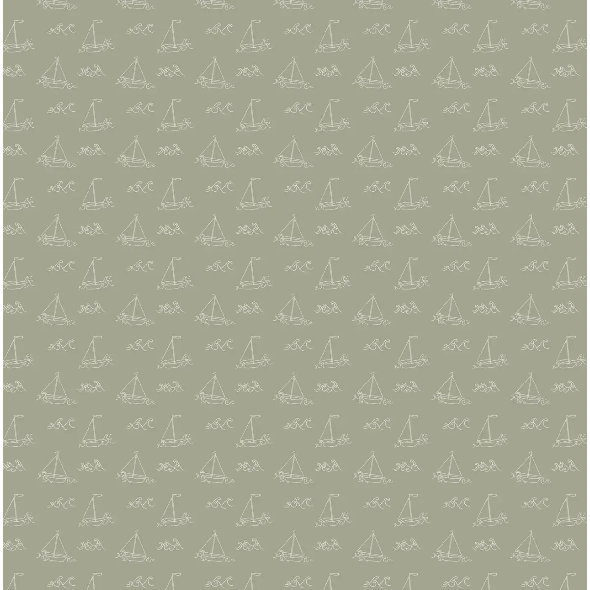Conrad Wallpaper - Subtle Sailboats - Coastal Cottage - by Lauren Blair Hersey - Loomwell Home Goods