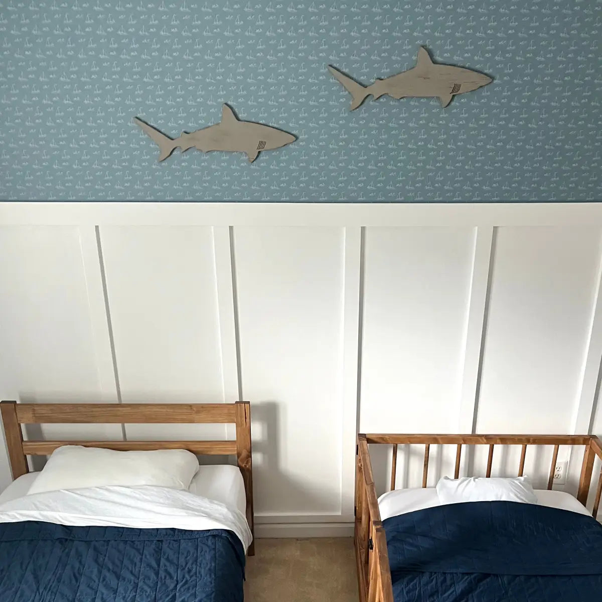 Conrad Wallpaper - Subtle Sailboats - Coastal Cottage - by Lauren Blair Hersey - Loomwell Home Goods